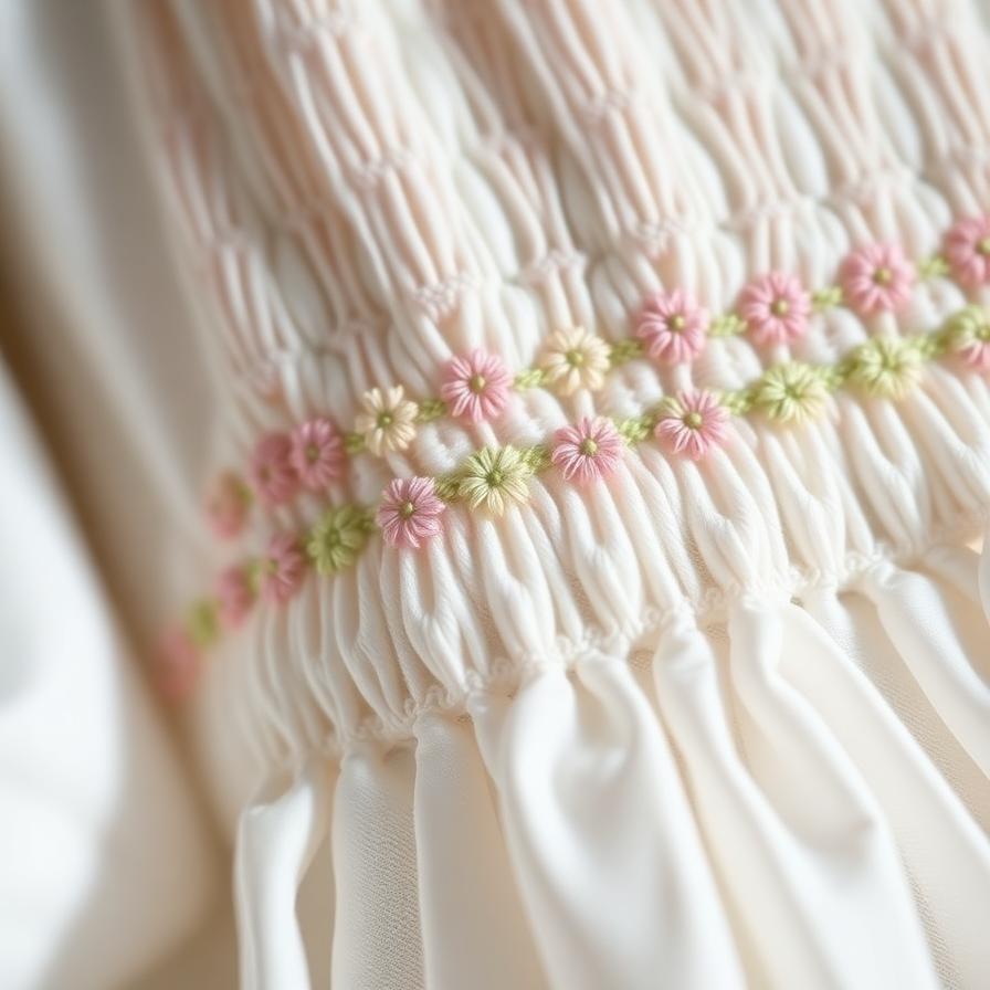 Hand smocking detail